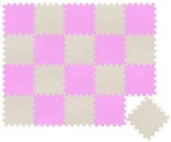 LittleTom Puzzlematte Kombi Pink Beige 16795 + 16791 18 Teile