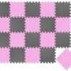 LittleTom Puzzlematte Kombi Grau Pink 16791 + 16792 18 Teile