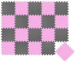 LittleTom Puzzlematte Kombi Grau Pink 16791 + 16792 18 Teile