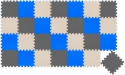 LittleTom Puzzlematte Kombi Grau Beige Dunkelblau 16792 + 16795 + 16794 27 Teile
