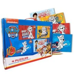 Paw Patrol 4 Puzzle Zum Ausmalen Im Köfferchen Mit 4 Stiften