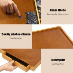 COSTWAY® Puzzletisch Mit 4 Schubladen -Spielzeug Geschaft 22987587 04