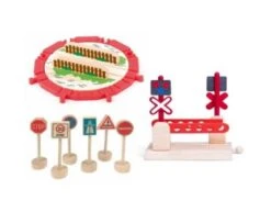 Woodyland Holzspielzeug Eisenbahn-Set 8tlg.