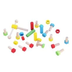 LEO & EMMA Werkbank Holz Kinderwerkbank Mit Werkzeug Aus Holz, Blau Lackiert, 50tlg -Spielzeug Geschaft 24097766 03