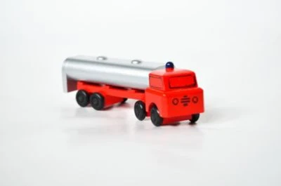Holzspielzeug Feuerwehrauto Tanklastzug 2 Holzspielzeug Feuerwehrauto Tanklastzug - Image 2