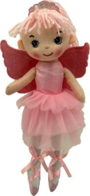 Sweety-Toys 13272 Stoffpuppe Ballerina Mit Rosa Kleid Und Krone, 30 Cm