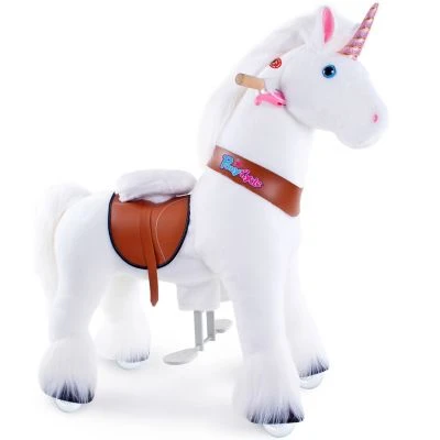 PonyCycle Kinder Reitspielzeug Weiß Einhorn Mit Bremsen Mit Klang Für 4-8 Jahre 2 PonyCycle Kinder Reitspielzeug Weiß Einhorn Mit Bremsen Mit Klang Für 4-8 Jahre - Image 2