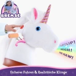 PonyCycle Kinder Reitspielzeug Weiß Einhorn Mit Bremsen Mit Klang Für 4-8 Jahre 9 PonyCycle Kinder Reitspielzeug Weiß Einhorn Mit Bremsen Mit Klang Für 4-8 Jahre -Spielzeug Geschaft 24927807 04