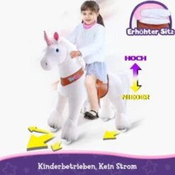 PonyCycle Kinder Reitspielzeug Weiß Einhorn Mit Bremsen Mit Klang Für 4-8 Jahre 10 PonyCycle Kinder Reitspielzeug Weiß Einhorn Mit Bremsen Mit Klang Für 4-8 Jahre -Spielzeug Geschaft 24927807 05