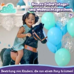 PonyCycle Kinder Reitspielzeug Schwarz Pferd Mit Bremsen Mit Klang Für 4-8 Jahre -Spielzeug Geschaft 24927824 03
