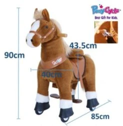 PonyCycle Kinder Reitspielzeug Braun Pferd Mit Bremsen Mit Klang Für 4-8 Jahre -Spielzeug Geschaft 24927826 03