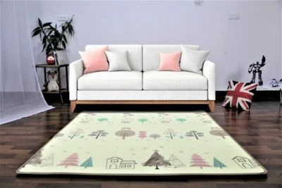 Mamabrum Doppelseitige Krabbelmatte 180 X 150 X 2 Cm Rutschfest, Wasserdicht Und Antibakteriell 4 Mamabrum Doppelseitige Krabbelmatte 180 X 150 X 2 Cm Rutschfest, Wasserdicht Und Antibakteriell - Image 4