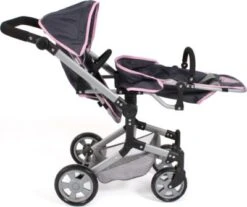 CHIC 2000 Puppenwagen Linus Duo, Melange Grau-navy -Spielzeug Geschaft 24957670 03