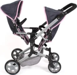 CHIC 2000 Puppenwagen Linus Duo, Melange Grau-navy -Spielzeug Geschaft 24957670 04