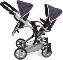 CHIC 2000 Puppenwagen Linus Duo, Melange Grau-navy -Spielzeug Geschaft 24957670 06
