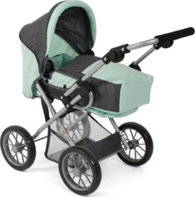 CHIC 2000 Kombi-Puppenwagen LENI, Melange Anthrazit-mint 1 CHIC 2000 Kombi-Puppenwagen LENI, Melange Anthrazit-mint