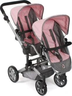 CHIC 2000 Puppenwagen Linus Duo, Melange Grau-rosa