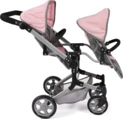 CHIC 2000 Puppenwagen Linus Duo, Melange Grau-rosa -Spielzeug Geschaft 24957768 03