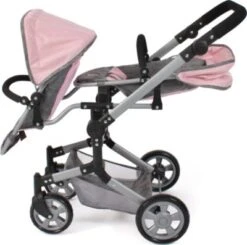 CHIC 2000 Puppenwagen Linus Duo, Melange Grau-rosa -Spielzeug Geschaft 24957768 04