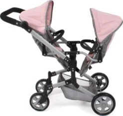 CHIC 2000 Puppenwagen Linus Duo, Melange Grau-rosa -Spielzeug Geschaft 24957768 06