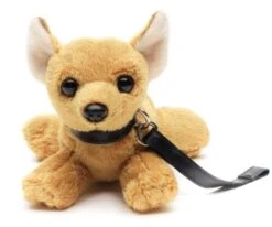 UNI-TOYS® Chihuahua Plushie (mit Leine) - 20 Cm (Länge) - Plüsch-Hund - Plüschtier Kuscheltiere