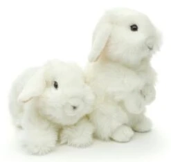 UNI-TOYS® Löwenkopf-Kaninchen Mit Hängenden Ohren (weiß) - Stehend (Höhe 23 Cm) Oder Liegend (Länge 23 Cm) - Plüsch-Hase - Plüschtier Kuscheltiere -Spielzeug Geschaft 25199142 04