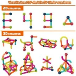 COSTWAY® Puzzlespielzeug 88 Stk. Magnetkugeln & Stäbe 8 COSTWAY® Puzzlespielzeug 88 Stk. Magnetkugeln & Stäbe -Spielzeug Geschaft 25354378 03