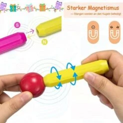 COSTWAY® Puzzlespielzeug 88 Stk. Magnetkugeln & Stäbe 9 COSTWAY® Puzzlespielzeug 88 Stk. Magnetkugeln & Stäbe -Spielzeug Geschaft 25354378 04