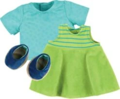 Sigikid Kleiderset Quendy (39669), Türkis-grün, Für 40-45 Cm Puppen