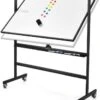 COSTWAY® Whiteboard Magnettafel 90x120cm Mit Rollen