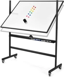 COSTWAY® Whiteboard Magnettafel 90x120cm Mit Rollen
