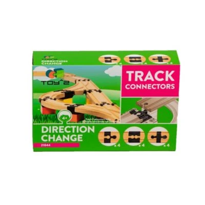 TOY2 Richtungsänderung - 12 Track Connectors - Schienenzubehör Holzeisenbahn 2 TOY2 Richtungsänderung - 12 Track Connectors - Schienenzubehör Holzeisenbahn - Image 2