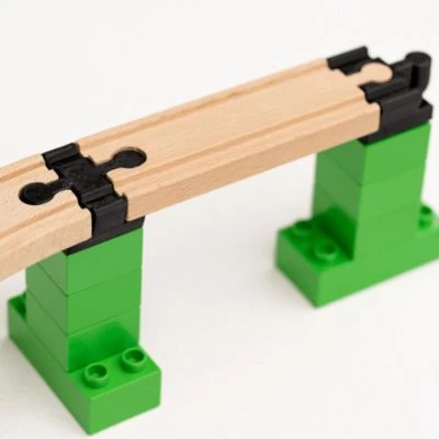 TOY2 Richtungsänderung - 12 Track Connectors - Schienenzubehör Holzeisenbahn 4 TOY2 Richtungsänderung - 12 Track Connectors - Schienenzubehör Holzeisenbahn - Image 4