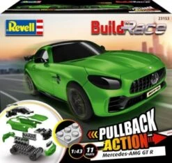 Revell Build 'n Race Mercedes-AMG GT R, Grün, Auto-Bausatz Mit Rückziehmotor Für Kinder Ab 4 Im Maßstab 1:43, 10 Teile, 9 Cm