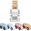Mamabrum Autotransporter Aus Holz Mit Fahrzeugen Mit 1 Lastwagen Und 4 Holzautospielzeugen Spielzeugauto