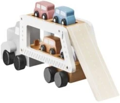 Mamabrum Autotransporter Aus Holz Mit Fahrzeugen Mit 1 Lastwagen Und 4 Holzautospielzeugen Spielzeugauto -Spielzeug Geschaft 26305473 04