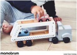 Mamabrum Autotransporter Aus Holz Mit Fahrzeugen Mit 1 Lastwagen Und 4 Holzautospielzeugen Spielzeugauto -Spielzeug Geschaft 26305473 05