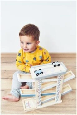 Mamabrum Autorennbahn Holz Mit 4 Fahrzeuge Auto Rennbahn Kinderspielzeug -Spielzeug Geschaft 26336287 03