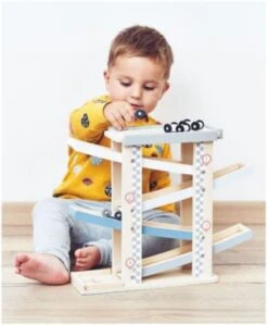 Mamabrum Autorennbahn Holz Mit 4 Fahrzeuge Auto Rennbahn Kinderspielzeug -Spielzeug Geschaft 26336287 05