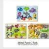 LK Trend & Style Lege Puzzle TIERE Und FISCHE Holz-Puzzle Kleinkind-Lernpuzzle Legespiel 24 Tlg.