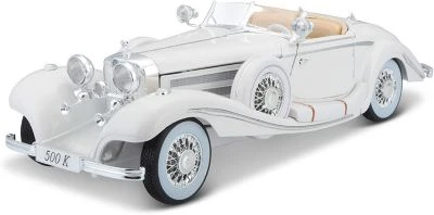 Maisto Modellauto Mercedes 500K Typ Specialroadster 1936 (weiß, Maßstab 1:18) 1 Maisto Modellauto Mercedes 500K Typ Specialroadster 1936 (weiß, Maßstab 1:18)
