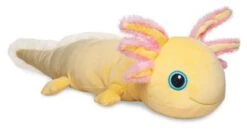 UNI-TOYS® Plüsch-Kissen Axolotl Gelb - Ultra-weich - 59 Cm (Länge) - Plüschtier Kuscheltiere