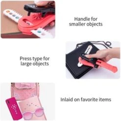 Vicabo Haar Glitzer Hefter Maschine Haarschmuck-Set Bedazzler Glam Styling-Werkzeug Mit 80 Haar-Edelsteinen Frisiersets Für Mädchen -Spielzeug Geschaft 27230750 04