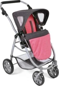 CHIC 2000 Kombi-Puppenwagen Emotion 2 In 1, Melange Anthrazit-pink -Spielzeug Geschaft 27379300 03