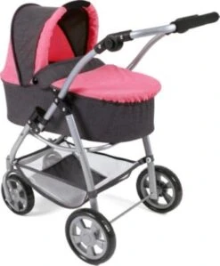 CHIC 2000 Kombi-Puppenwagen Emotion 2 In 1, Melange Anthrazit-pink -Spielzeug Geschaft 27379300 05