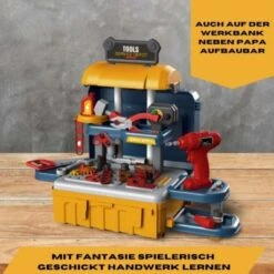 Coemo Kinder Werkbank Ulli - Werkzeugbank Kinder Mit Werkzeug Und Bauteilen - Schrauben, Sägen, Hämmern -Spielzeug Geschaft 27450801 03