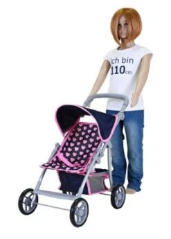 KNORR Toys Puppenbuggy Liba - "Pink Hearts" -Spielzeug Geschaft 28421421 03