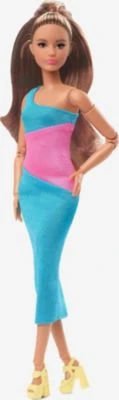 Barbie Signature Barbie Looks 15 - Brunette Ponytail, Turquoise/Pink Dress