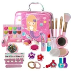 Vicabo Schminkset Make-up Meerjungfrau Kinder-Make-up Für Mädchen