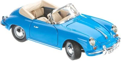 Bburago Modellauto Porsche 356B Cabrio 1961 (blau, Maßstab 1:18) 1 Bburago Modellauto Porsche 356B Cabrio 1961 (blau, Maßstab 1:18)
